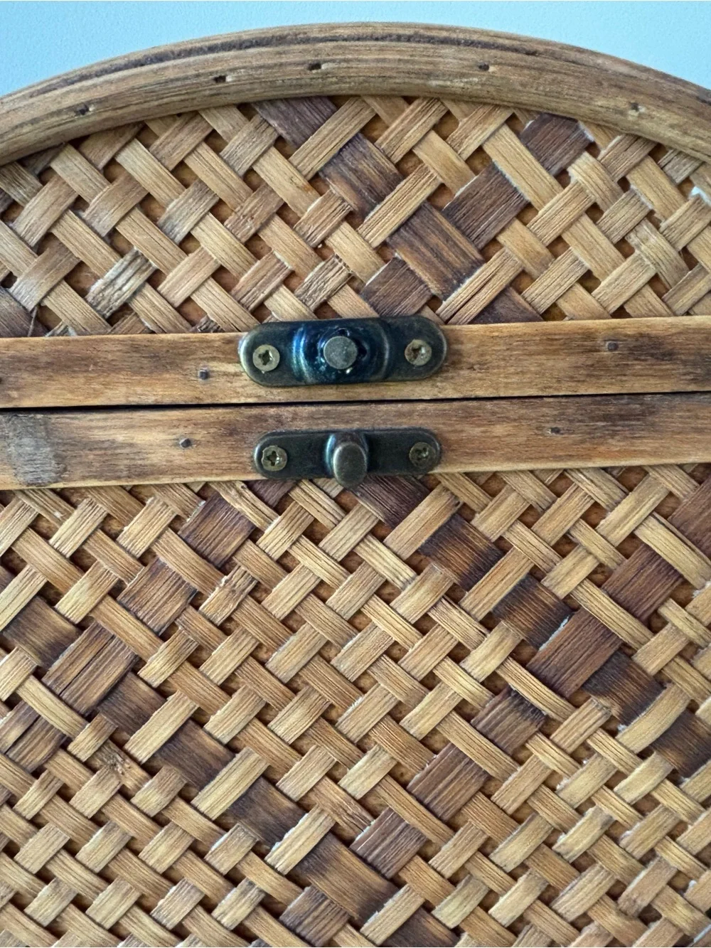 Woven Bamboo Storage Chest in Natural Brown